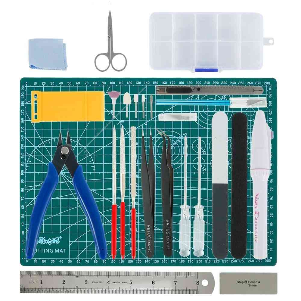Model Building Tools Combo For Military Hobby Model Diy Accessories Grinding Cutting Polishing Set