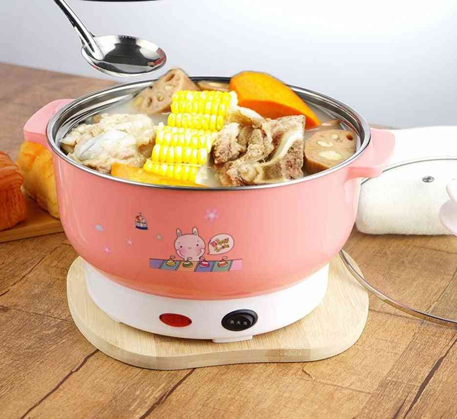 Multifunctional Electric Cooker, Heating Pan, Stainless Steel Hotpot, Rice Steamer, Steamed Eggs, Soup, Pot