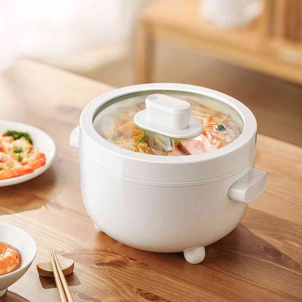 Electric Food Steamer, Cooking Pot, Non-stick, Ceramic Liner Frying Pan, Instant Noodles