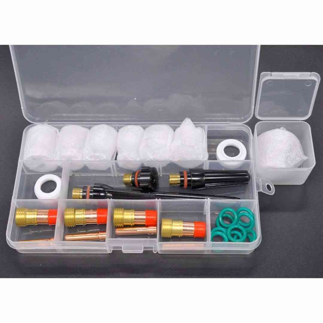 Tig Welding Torch Accessories Stubby Gas Lens Pyrex Glass Cup Kit