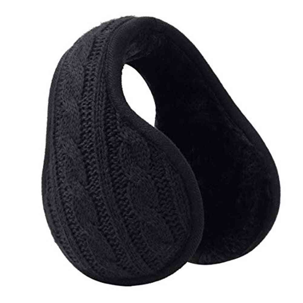 Unisex Winter Knitted Ear Warmers Foldable Earmuffs