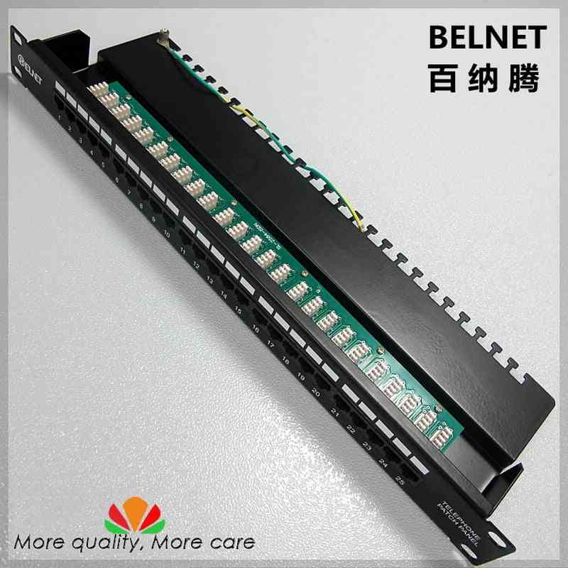 25-ports Telephone Voice Patch Panel 19-inch, Patch Panel Distribution Frame
