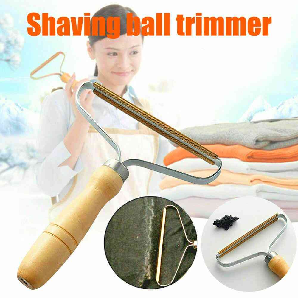 Manual Lint Remover Trimmer, Shaving Simple Woolen Coat, Device Machine, Wooden Convenience Clothes Lint Remove