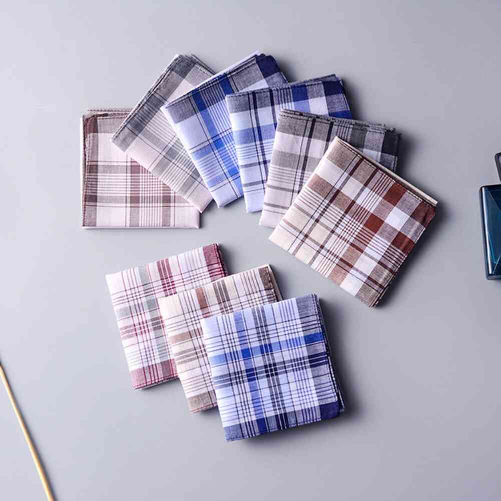 Square Plaid Stripe Handkerchief