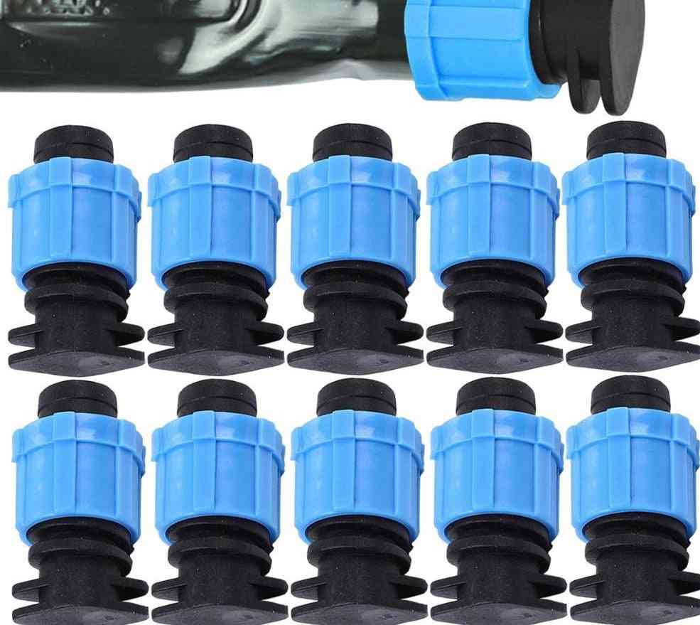 Drip Irrigation Tape End Plug Pipe Fitting Connectors W Thread Lock For Garden Watering System Greenhouse