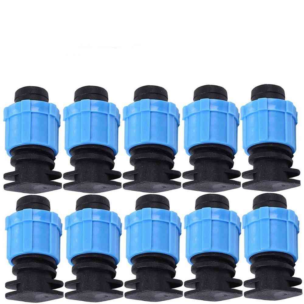 Drip Irrigation Tape End Plug Pipe Fitting Connectors W Thread Lock For Garden Watering System Greenhouse