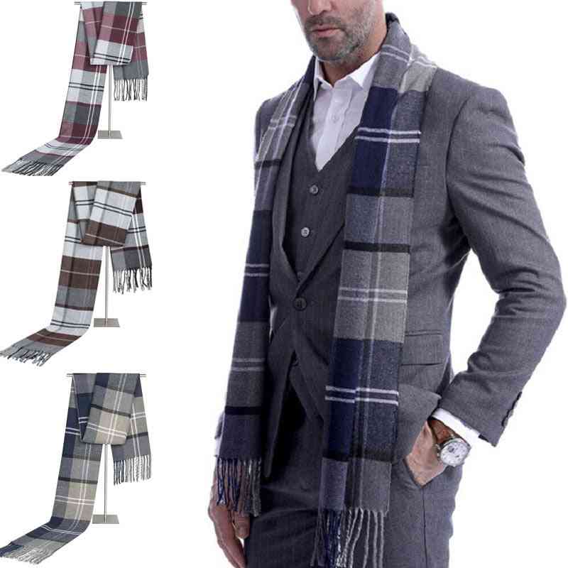 Scotland Soft Wool Check Plaid Winter Warm Shawl