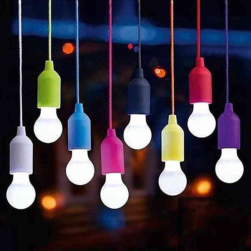 Portable Colorful Led Hanging Lamp Drawstring Light