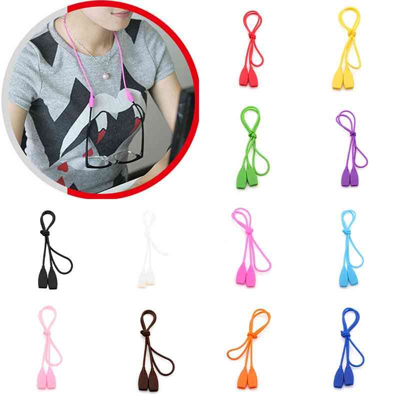 Candy Color Elastic Silicone Eyeglasses Chain