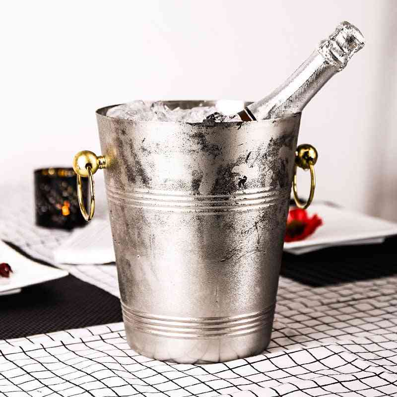 Stainless Steel Double Layer Ice Bucket