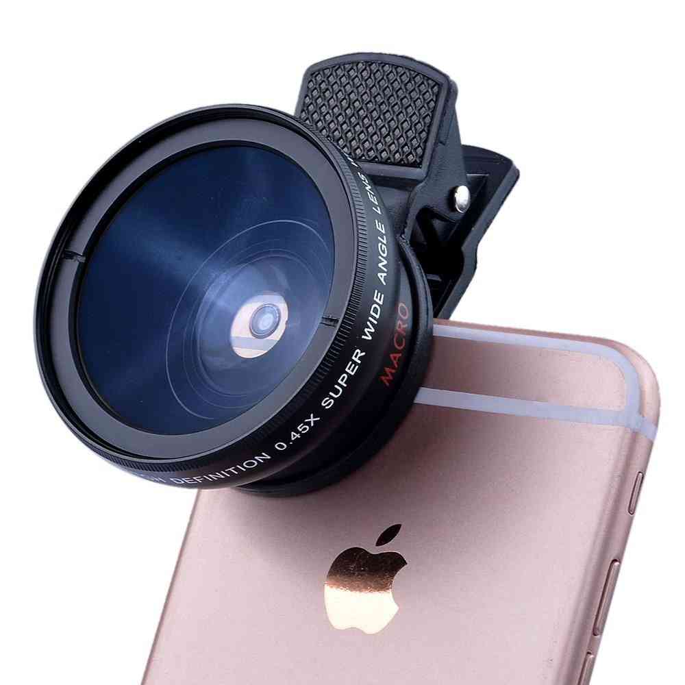 2-in-1 Wide-angle Macro Lens For Mobile Phone Cameras