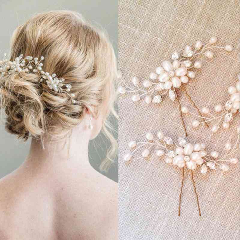 Wedding Accessories Crystal Pearl Hair Belt