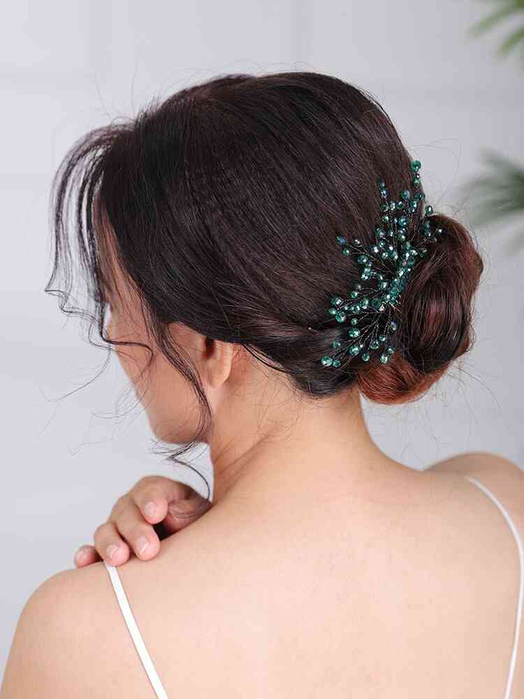 Casual Headpieces Green Comb Handmade Wedding Hair Accessories