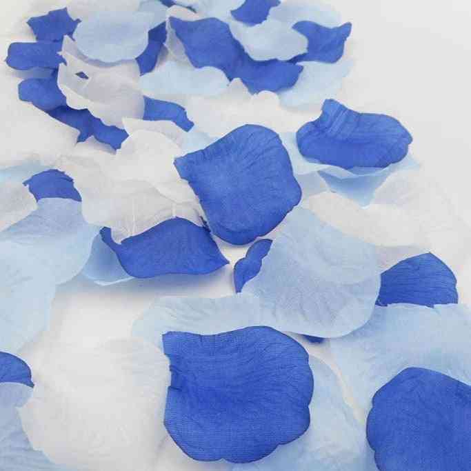 300pcs White Light Dark Blue Rose Flower Petals Wedding Decoration