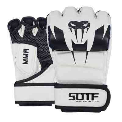 Mma Half Finger Breathable Training Fighting Boxing Gloves, Fight Glove Pads