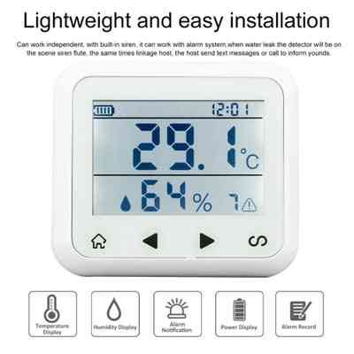 Sensore di temperatura e umidità regolabile/allarme rilevatore