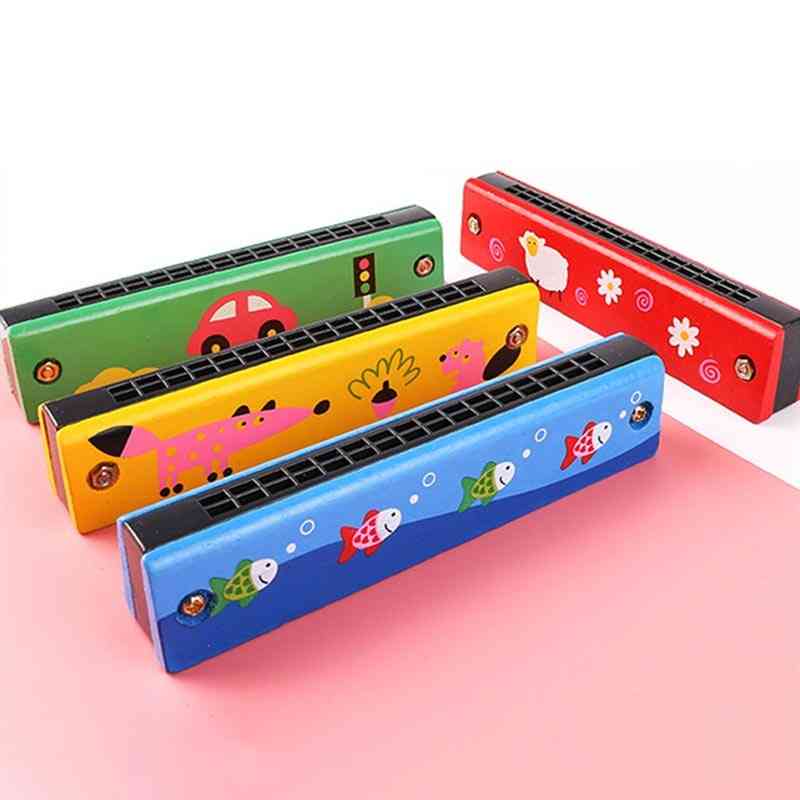Baby armonica 16 fori armonica in legno strumenti musicali creativi educazione musicale a doppia fila