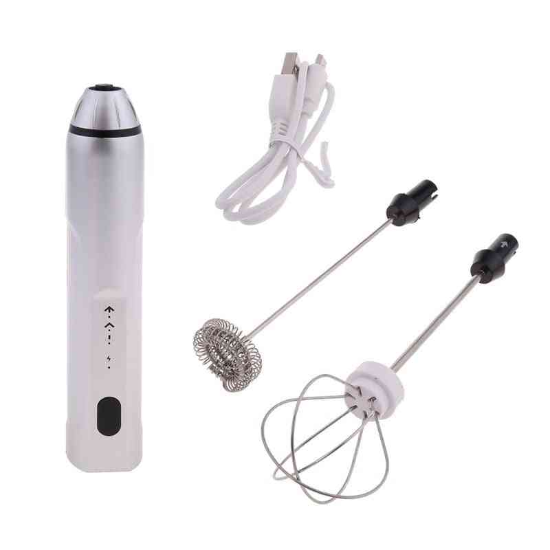Stainless Steel- Usb Rechargeable, Milk Mixer