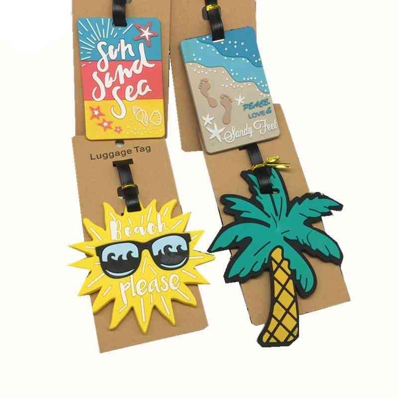 Silicone Cartoon Cute Fruits Food Beach Style Suitcase Luggage Tags
