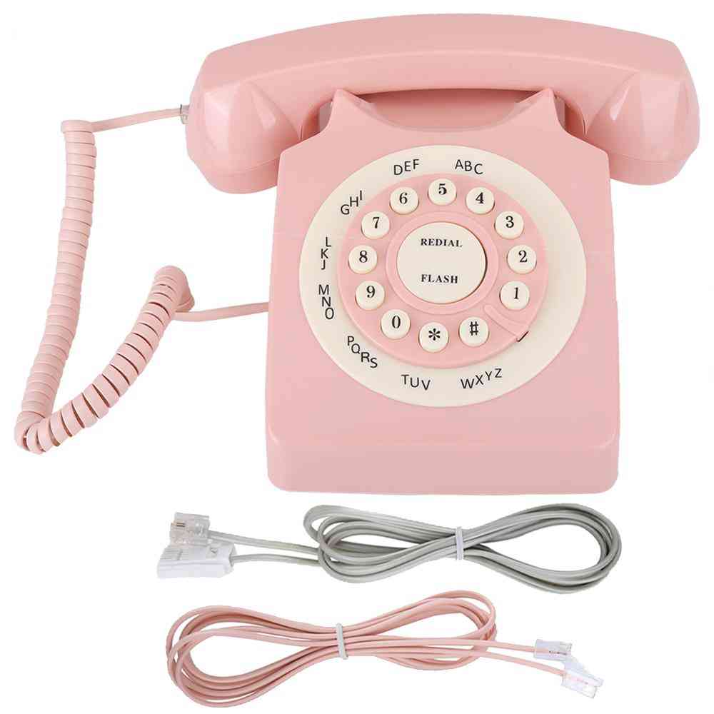 Teräväpiirto- vintage-puhelun laatu, langallinen puhelin kotiin, toimistoon