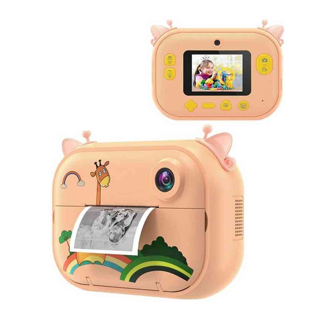 Gyermek instant nyomtató kamera, hd digitális videó felvevő, nulla tinta játék, ips képernyő