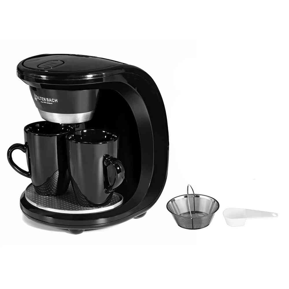 Cafetière électrique à vapeur, machine à café à deux tasses