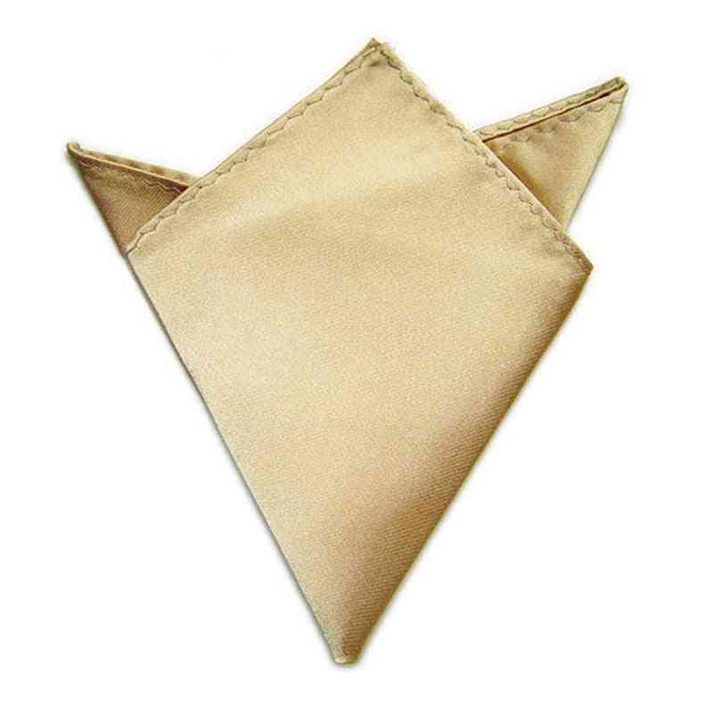 Handkerchief Solid Color Hankies Silk Pocket Square Chest Towel