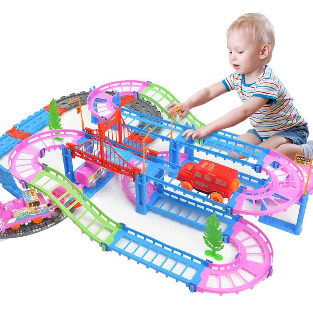Children Assembled Railcar Puzzle Diy