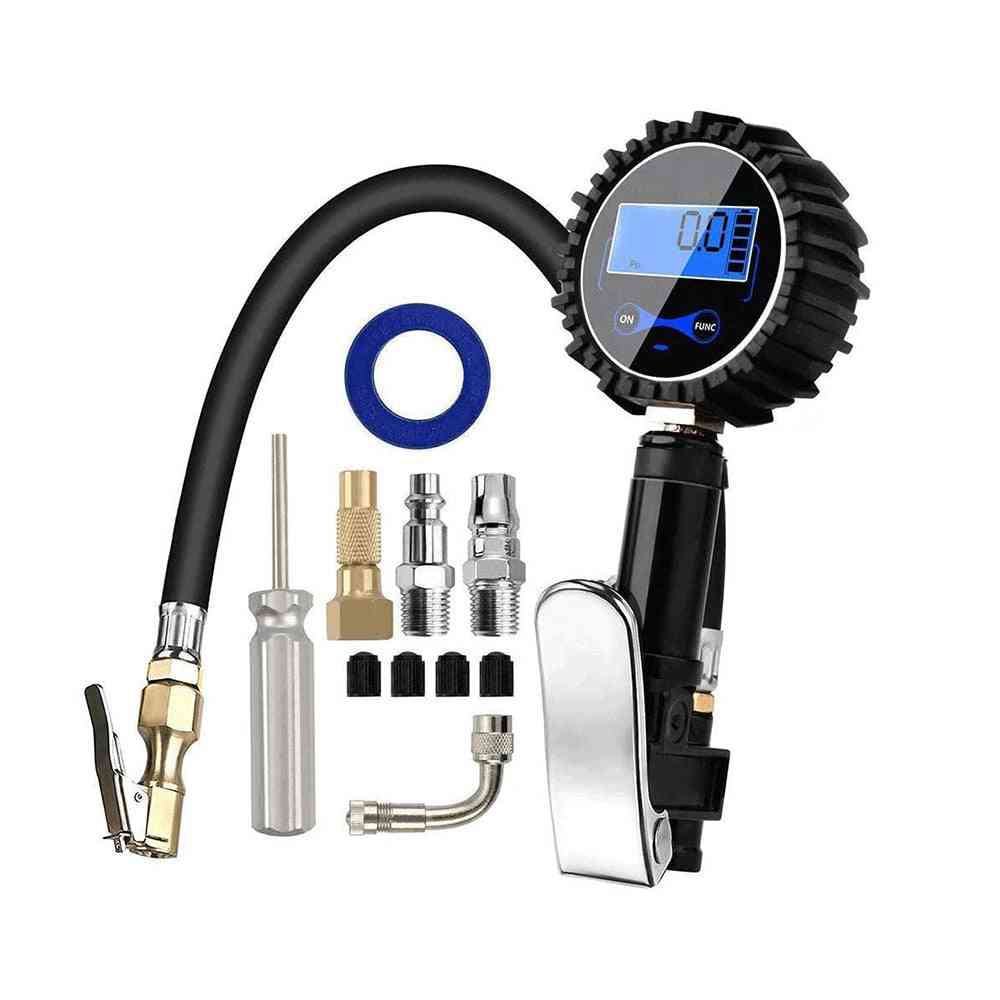 Digital Lcd Tire Inflator Pressure Gauge Air Compressor Pump Quick Connect Coupler