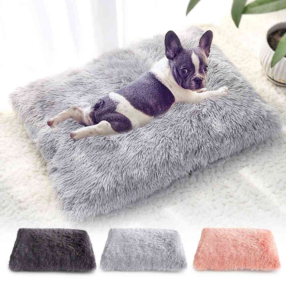 Cushion Blanket Soft Fleece Long Plush Pet Bed