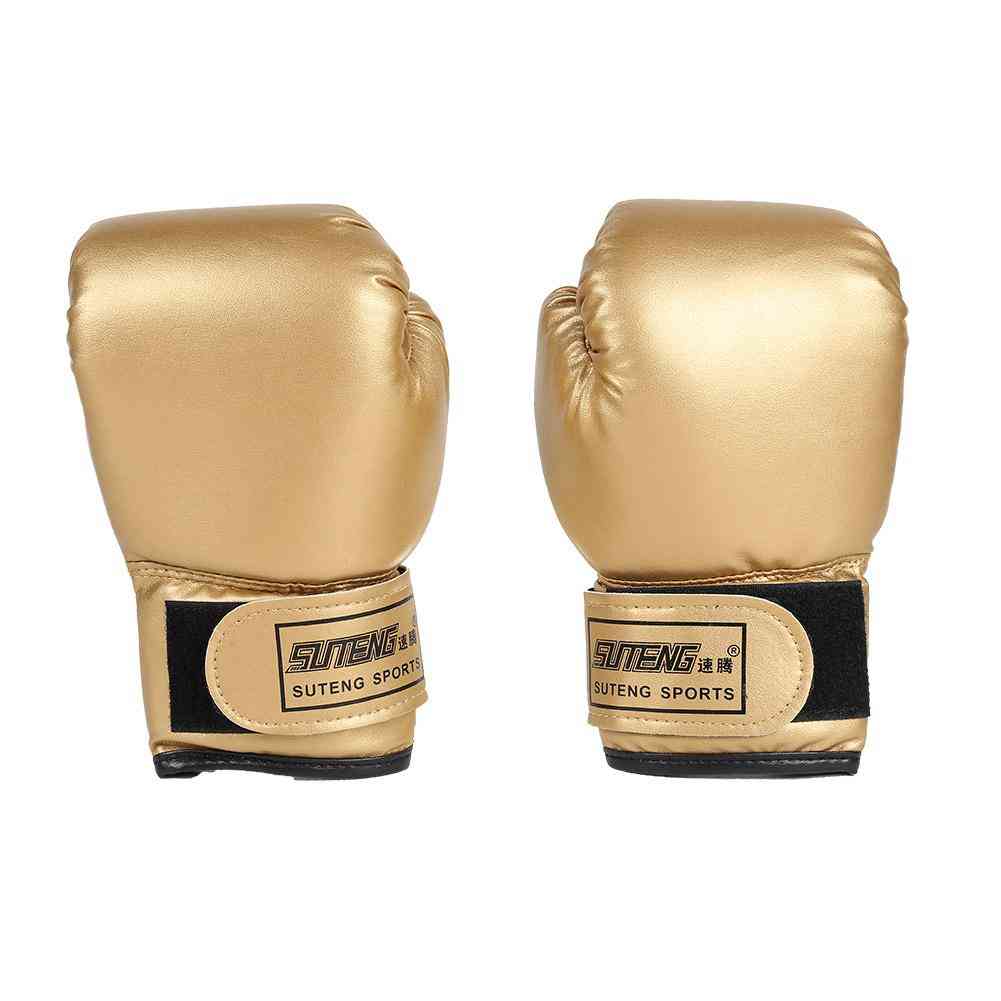 2pcs Boxing Training Fighting Leather Kid Sparring Kickboxing Gloves