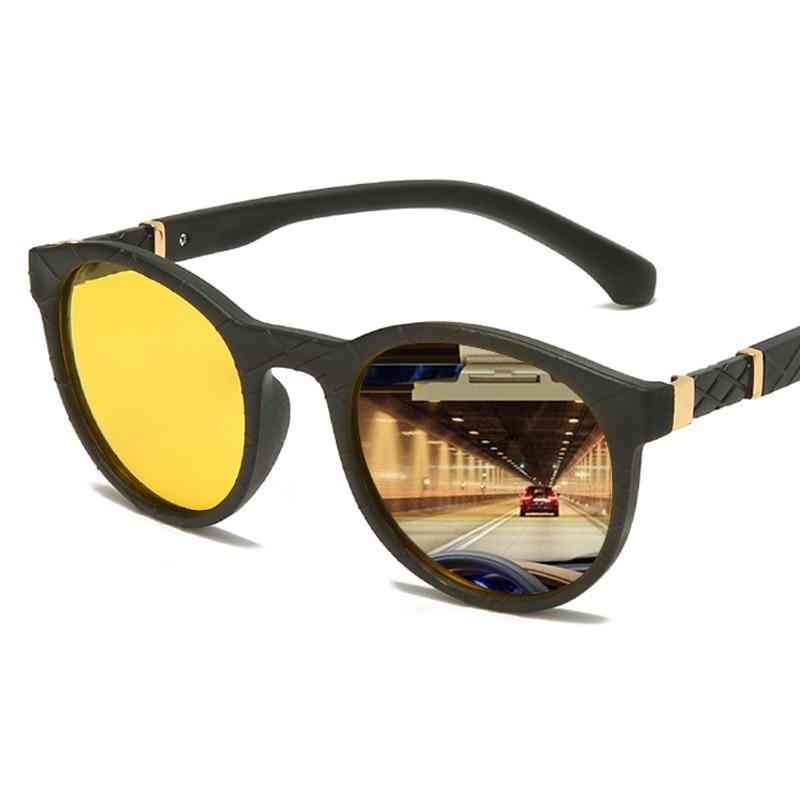 Unisex Yellow Lens Night Vision Driving Sun Glasses