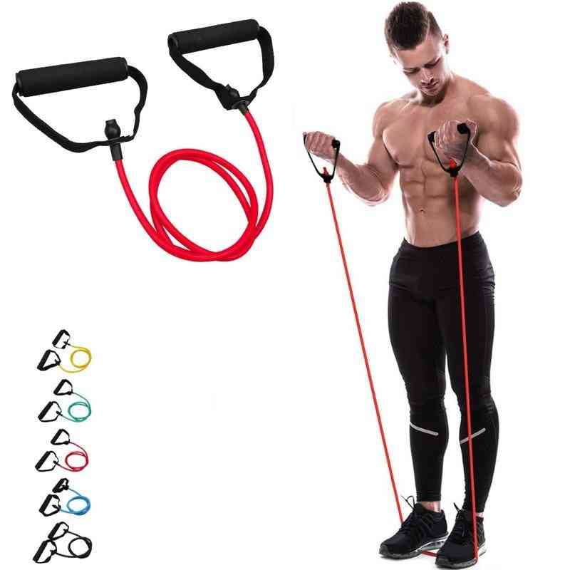 5 Levels Resistance Bands With Handles Yoga Pull Rope Elastic Fitness Exercise Tube Band For Home Workouts Strength Training