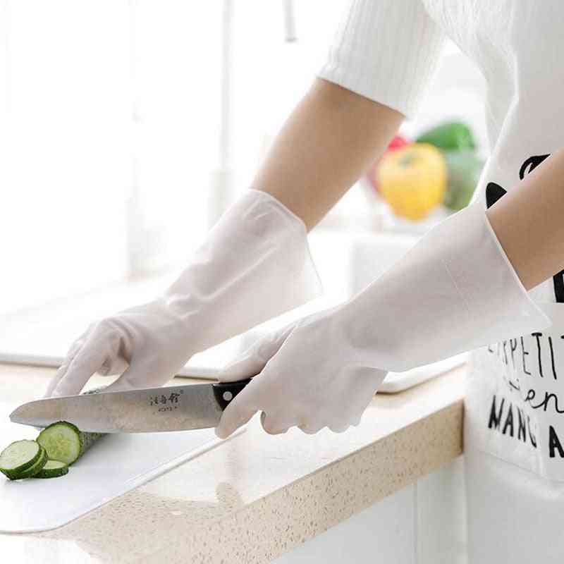 Silicone Dishwashing Durable Cleaning Thin Rubber Gloves