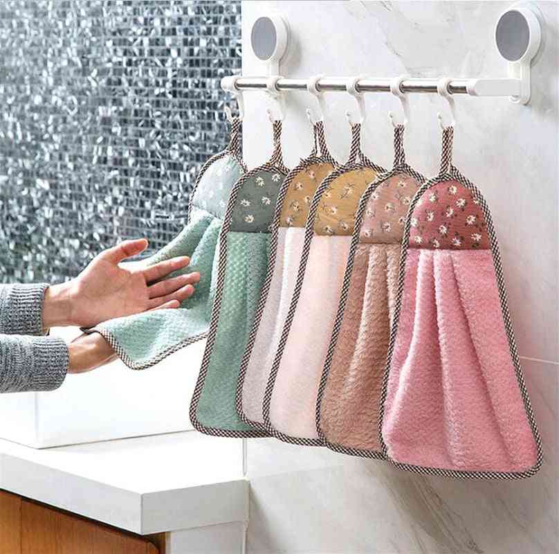 Kitchen Dish Washing Rag Hanging Erasable Towel
