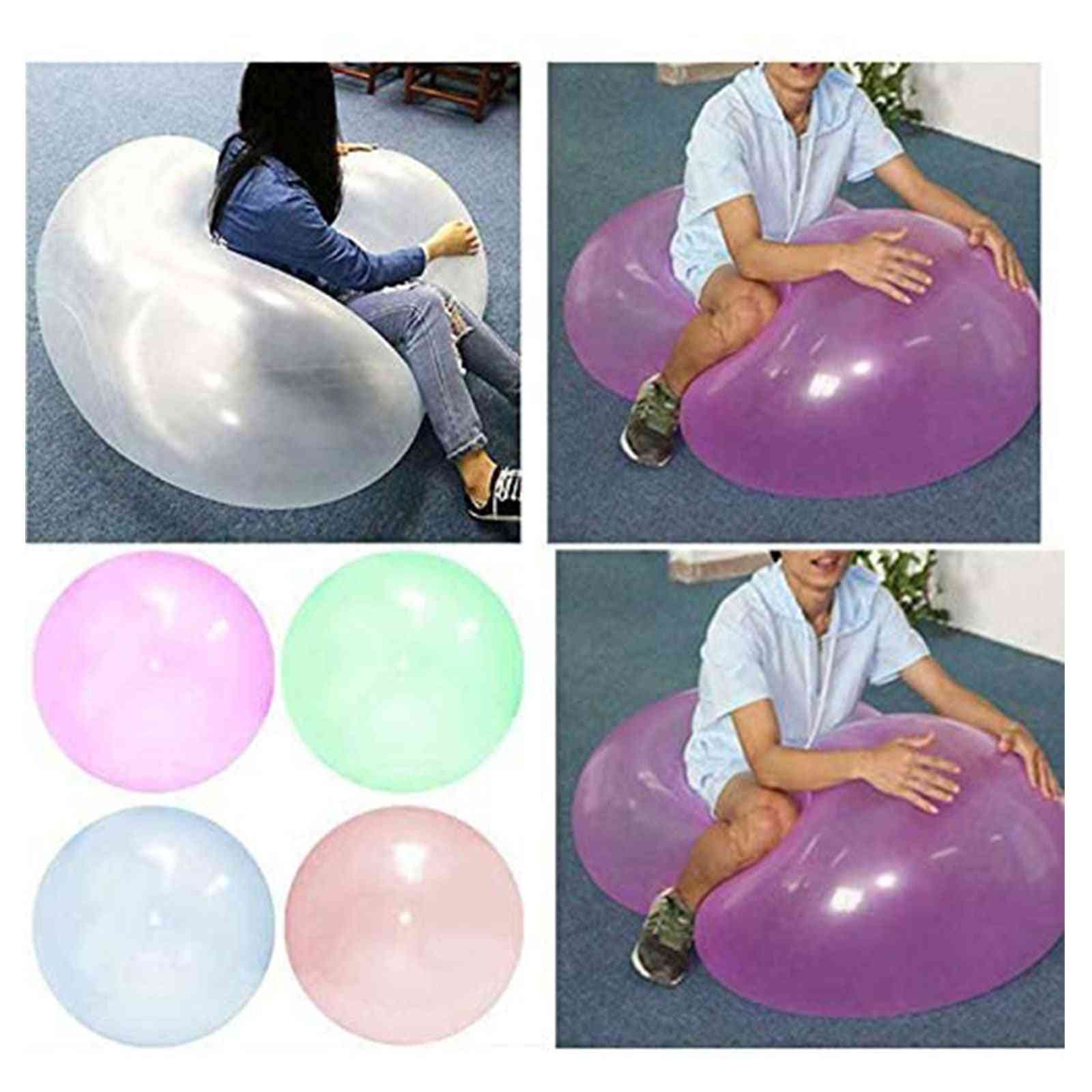 Solid Inflatable Squeeze Ball Transparent Bubble Ball Adult Anti-anxiety Stress Relief Water