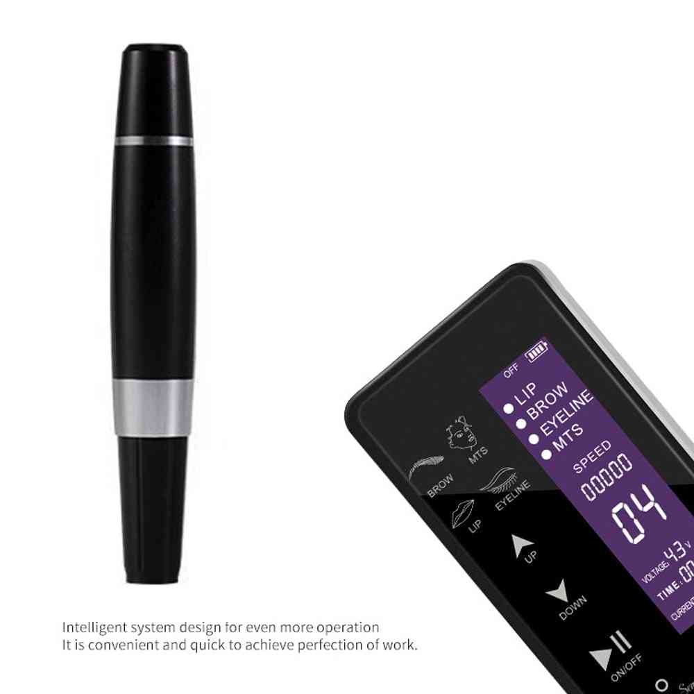 Digitális tetoválógép szemöldöktervező eszközök toll tű patron félig állandó smink szépség toll LCD képernyővel