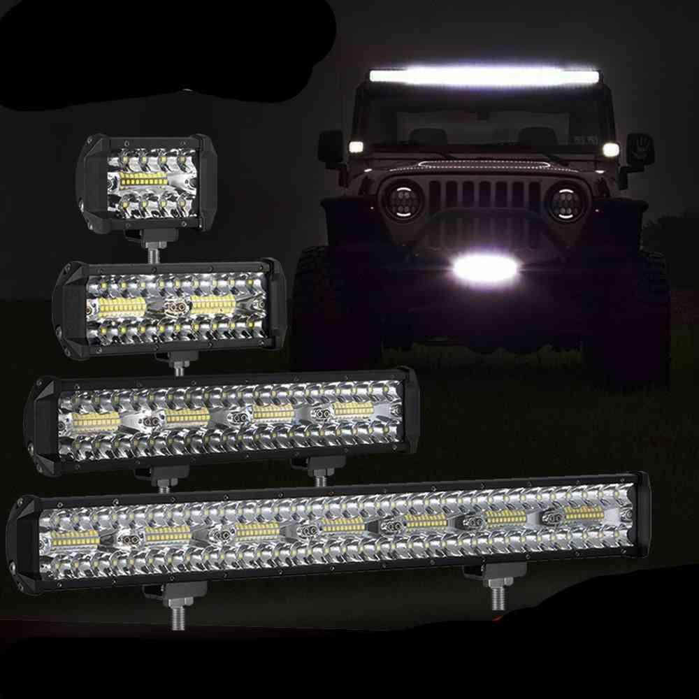 Triple Row Led Driving Spot Flood Combo Work Light For Car/tractor/ Boat