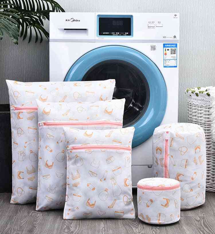 Exquisite Printed Laundry Fine Mesh Underwear Washing Bags