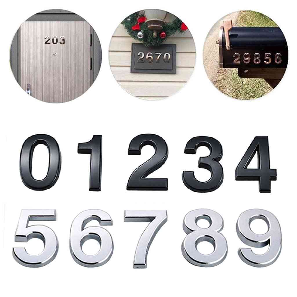 3d- Self-adhesive, Door Number Plate, Sign Number Stickers