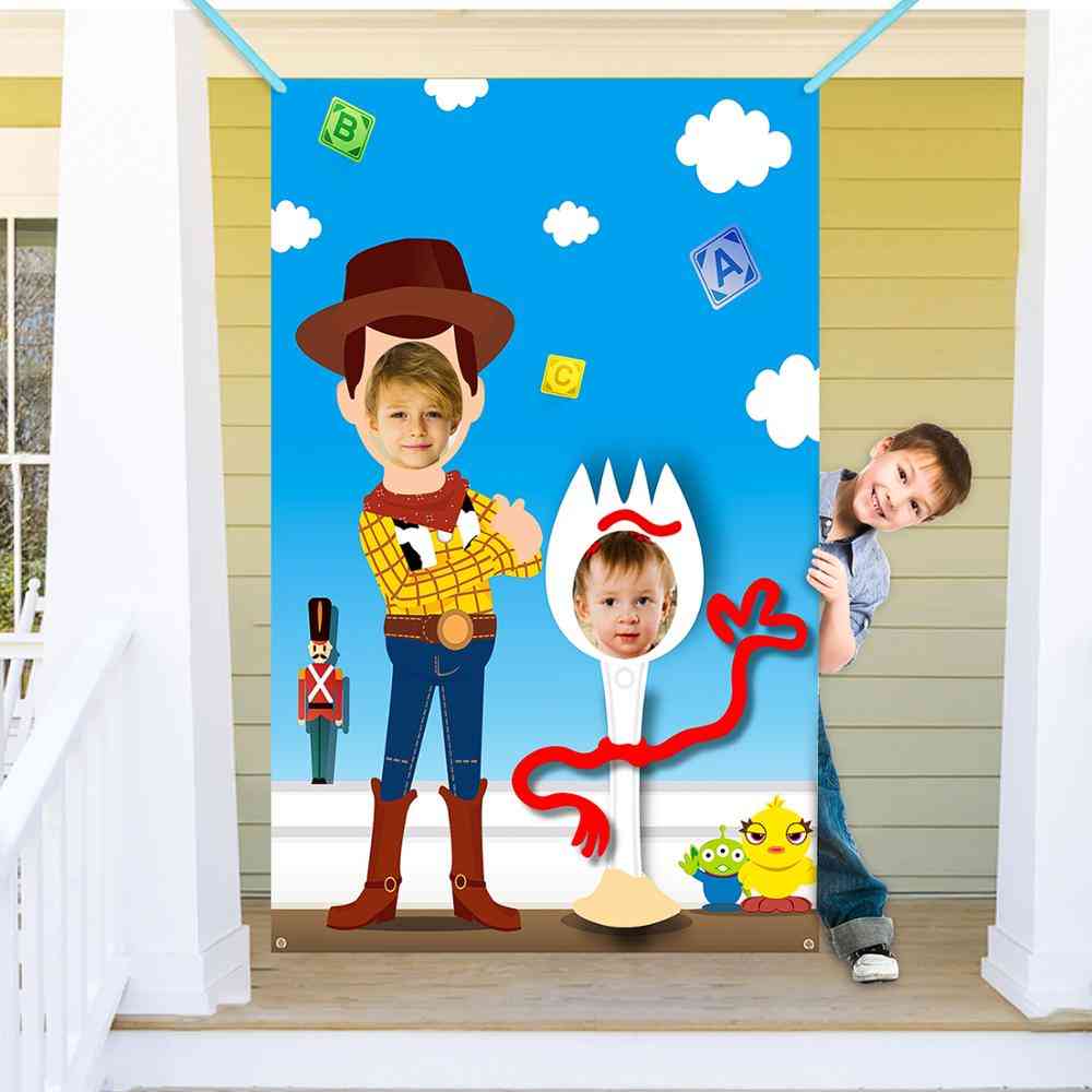 Toy Story Theme Inspired Party Supplies-door Banner Fabric