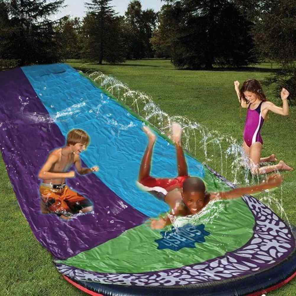 Double Surf Water Slide Pvc Inflatable Lawn Water Pools Backyard Outdoor Water Games Toy Toboggan