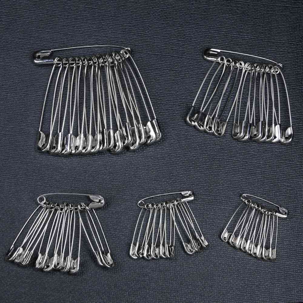 Silver Metal Large Safety Pins 50pcs