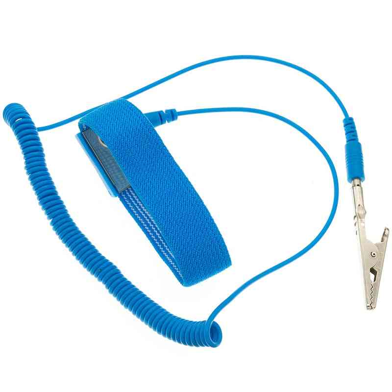 Bracelet Esd Discharge Cable Reusable Wrist Band Strap Hand With Grounding Wire
