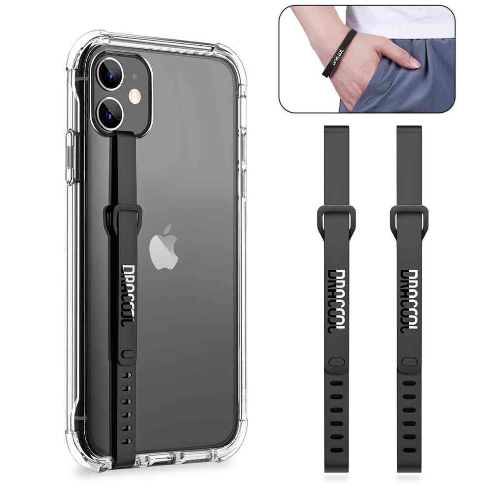 2pcs Soft Wristband, Silicone Grip Phone Holder Strap Ropes