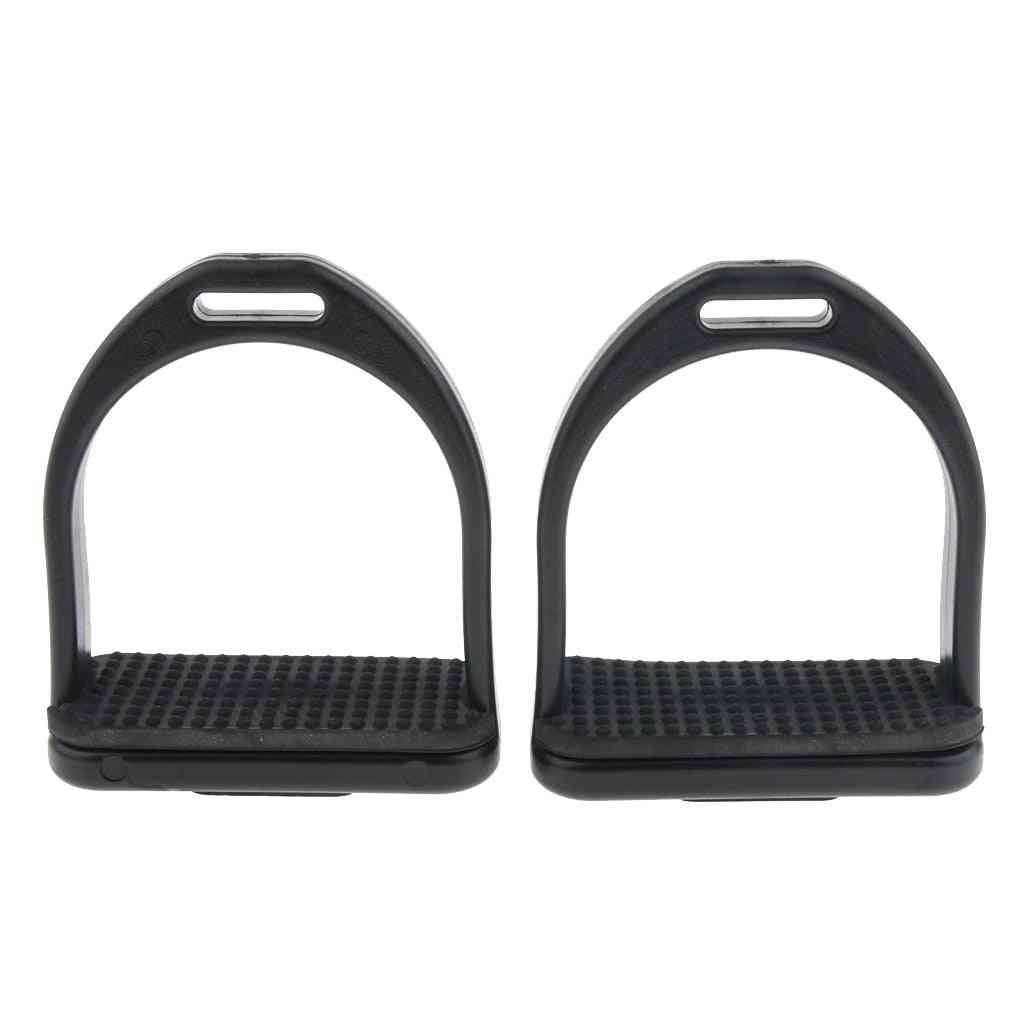 Western Horse Ridding- Rubber Pads And Wide, Track Stirrups