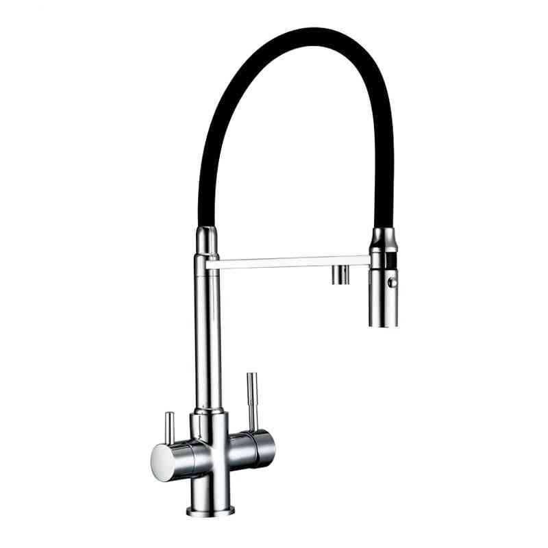 Dual Sprayer Nozzle- Mixer Mount Pull Down, Water Taps, Kitchen Faucets