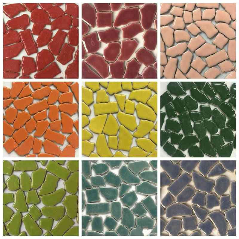 50 Mixed Color Diy Ceramic Irregular Mosaic Tiles