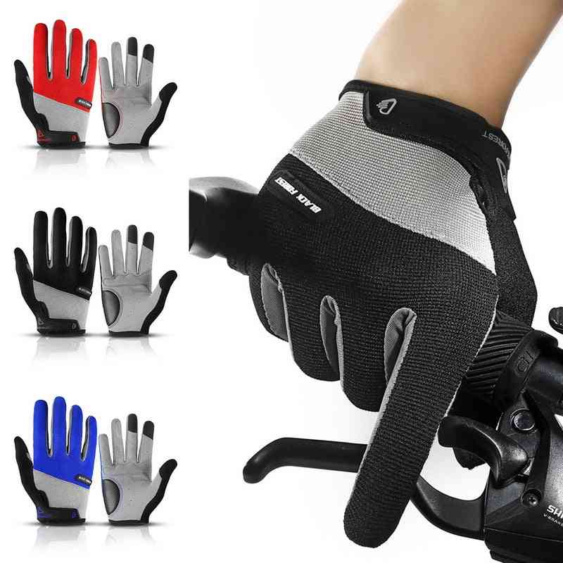 Men Bicycle Motorcycle Shockproof Full Finger Reflective Winter-spring Gloves