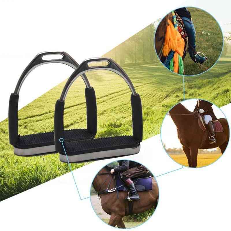 Durable Sports Anti Slip Racing Horse Riding Stainless Steel Folding Stirrups